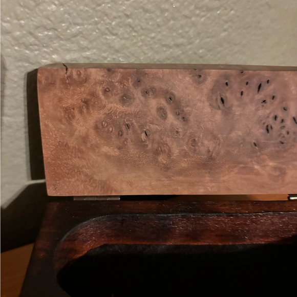 Custom Made Trinket Box Brown Mallee Burl And Australian Red Mallee Burl Wood - Picture 4 of 11